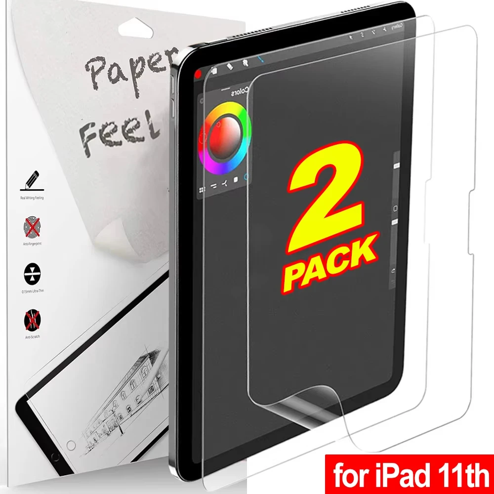 2PCS Paper Feel Like Screen Protector For iPad pro 11 13 M4 5 iPad 10 11th 12th Generation 10.9 12.9 Air 6th 7th 8th Accessories