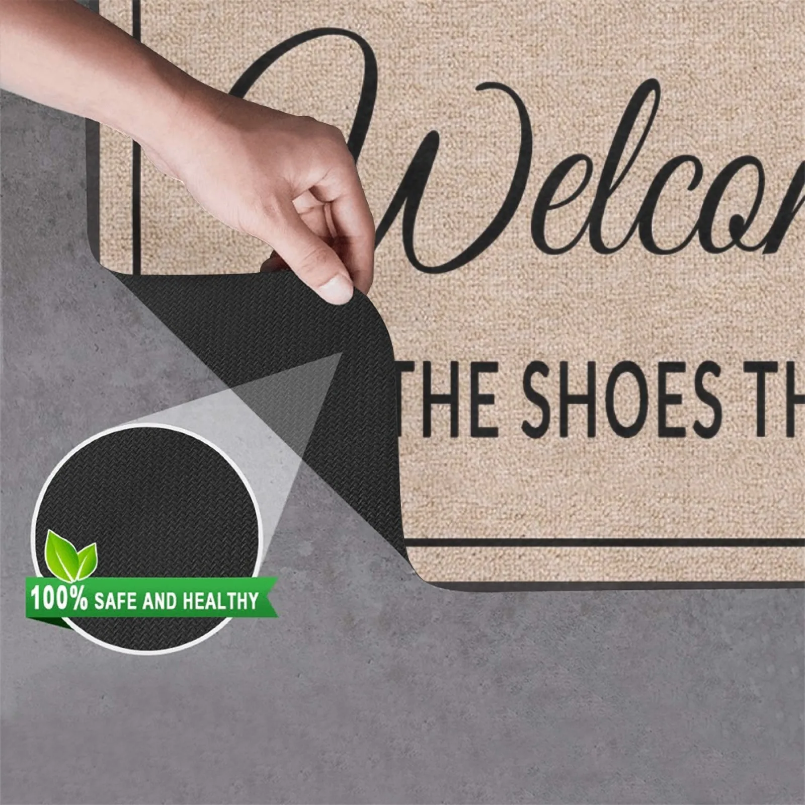 Welcome Lose The Shoes Thanks Doormat Outdoor Indoor Porch Patio Party Holiday Home Decor Floor Door Mat Rug Rubber Non Slip