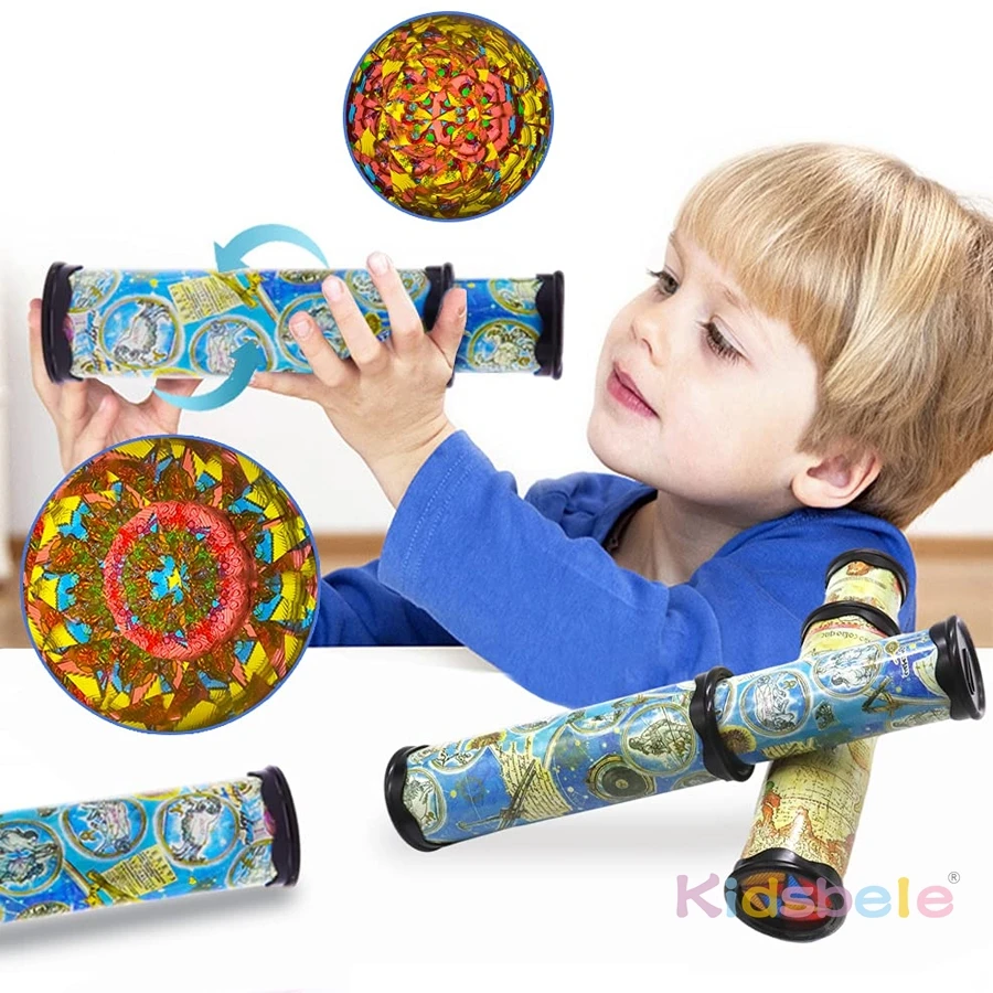 หลอดคาไลโดสโคปสำหรับเด็ก – ของเล่นออปติคอลเปลี่ยนสีเพื่อจินตนาการและการพัฒนาการมองเห็น