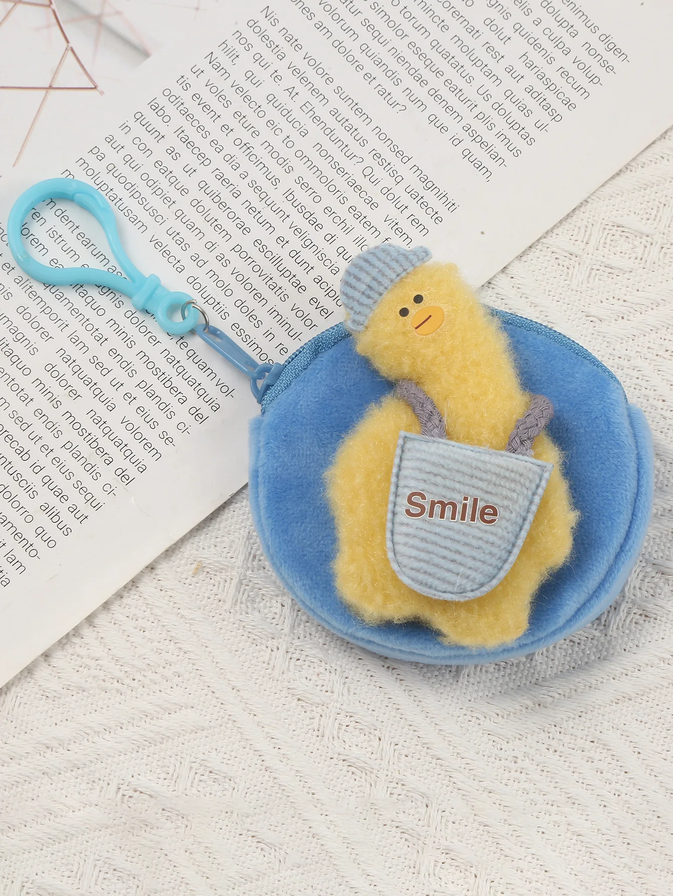 1 Pcs New Cartoon Kawaii Plush Coin Purse Ins Dorky Mini Coin Purse Cute Duck Coin Storage Bag Girl Birthday Christmas Gift