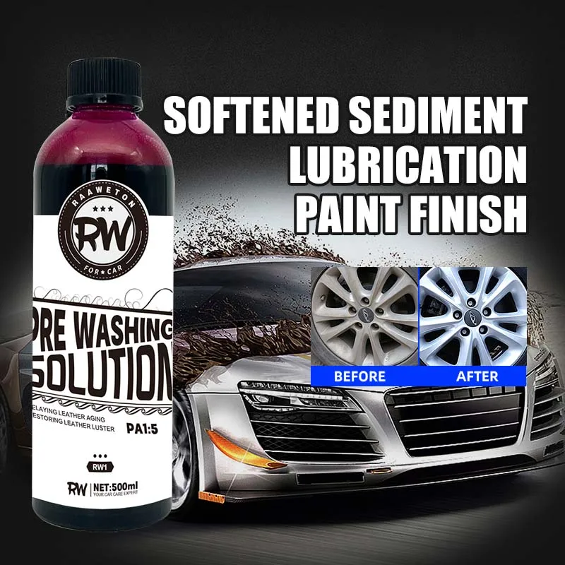 Pink Mud Softener Pre-Wash Vehicle Cleaner Heavy-Duty Mud Cleaning Surface Pretreatment Deposits Removal Appearance Enhancement