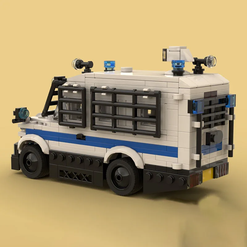 Novos blocos de construção moc série carro policial modelo polícia multi funcional carro blindado brinquedo das crianças presente diy conjunto montagem