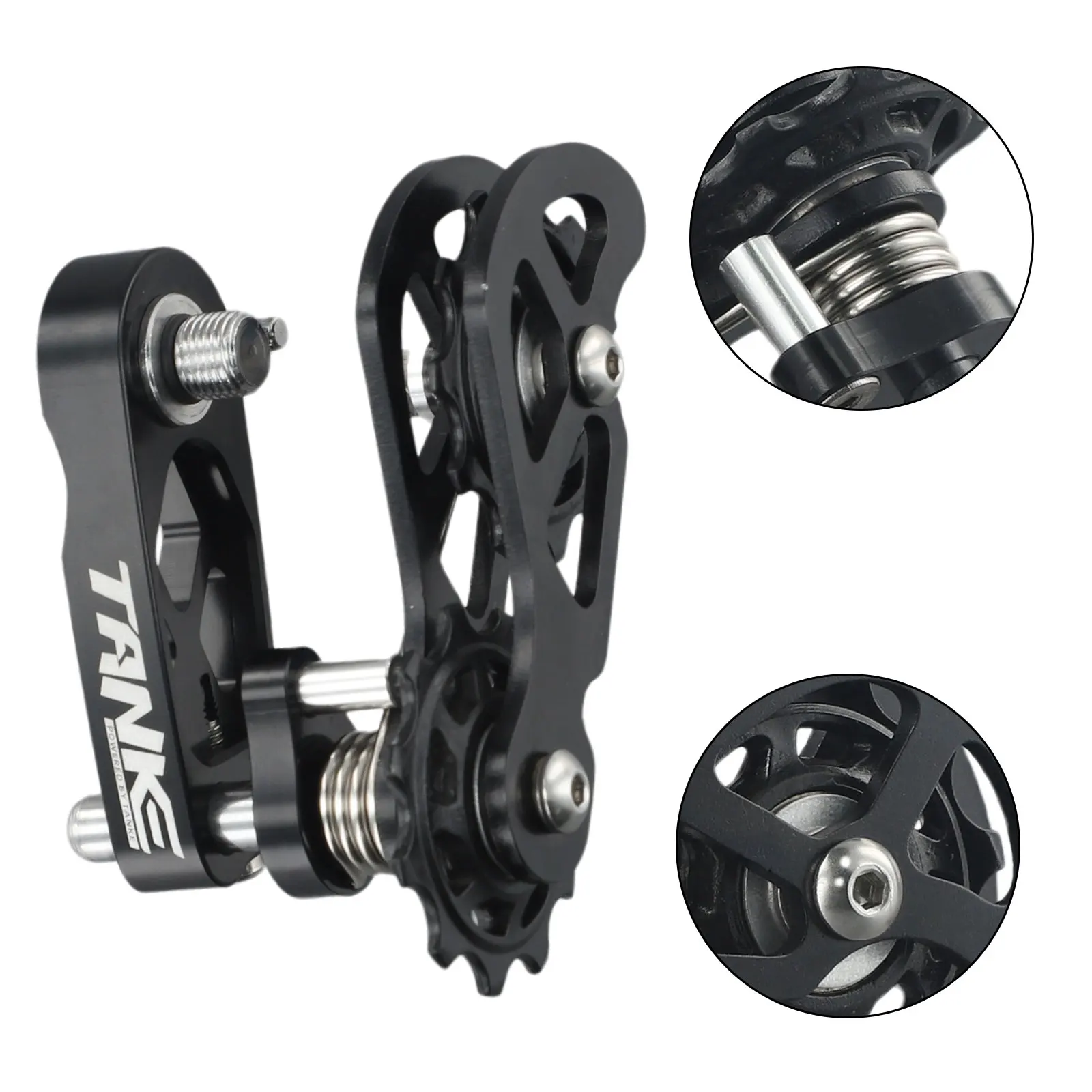 1 Pcs Bicycle Chain Tensioner For 8 To 12 Speed Chains Features Floating Pulley For Adjustable Tensioning In Cycling