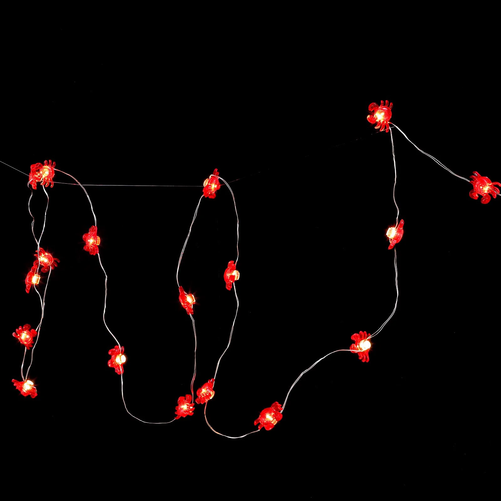 20 LED Crab String Lights Seaside Operate Fiddler Plastic Scene Decor