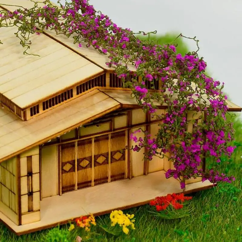 1 conjunto de plantas verdes artificiais 3g, simulação em miniatura, mini kit de modelo de videira e flor para casas modelo, paisagismo, artesanato diy