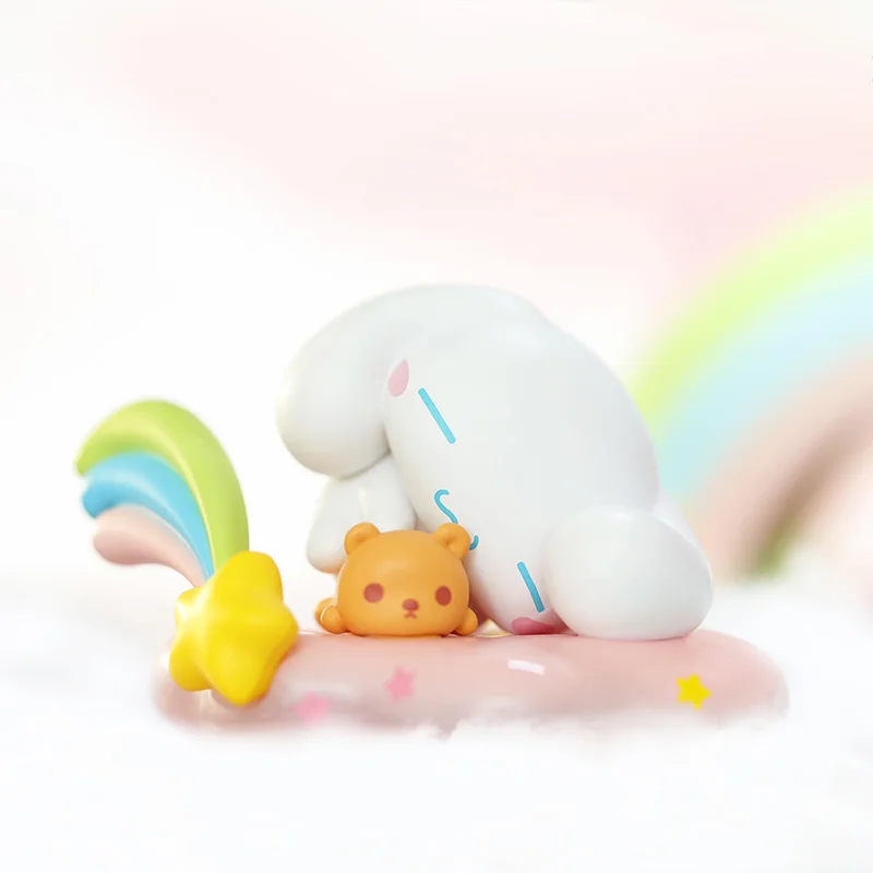 Kawaii Cinnamorolls Action Figure Brinquedos, Previsão do tempo acima das nuvens, Bonito Pom Pom Purin Melody, Presentes para crianças