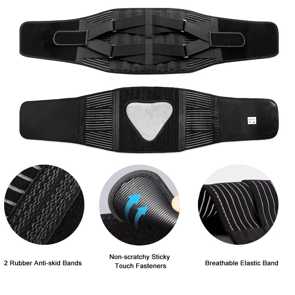 Back Braces for Lower Back Pain Relief with 6 Stays, Breathable Back Support Belt for Men/Women for Work Lumbar Support Belt