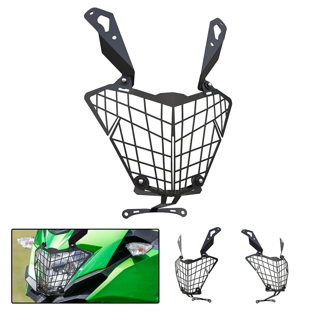 

Motorcycle Headlight Grill Guard Protection Cover Protector For Kawsaki VERSYS-X250 Versys-X 250 ABS 2017-2020 2021 2022 2023