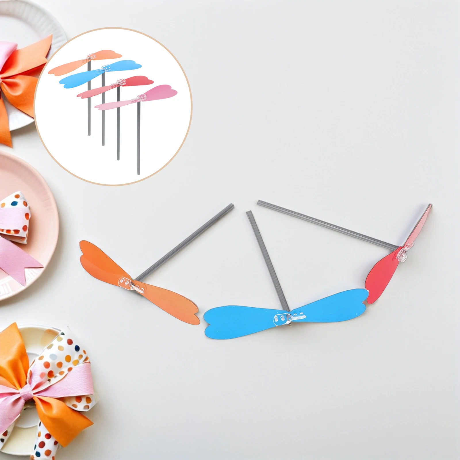 20-delige vliegende bamboe libel helikopter speelgoed voor kinderen materialen spellen plastic hand