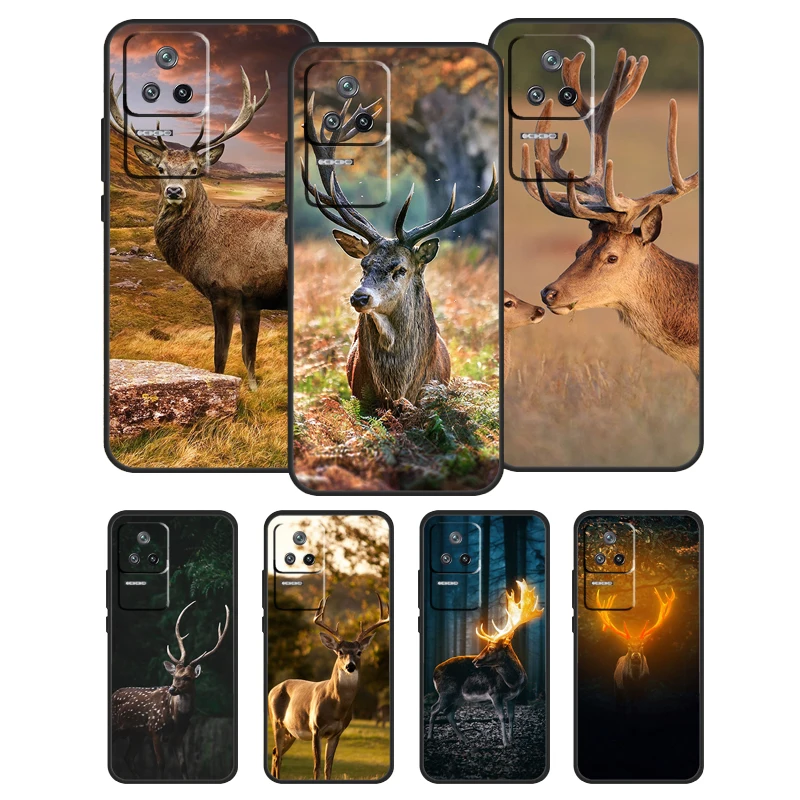 STUNNING DEER Animal Case For POCO X4 GT F4 F3 M3 M4 X3 Pro Cover For Xiaomi 12 11T Pro 12S Ultra Mi 11 Lite