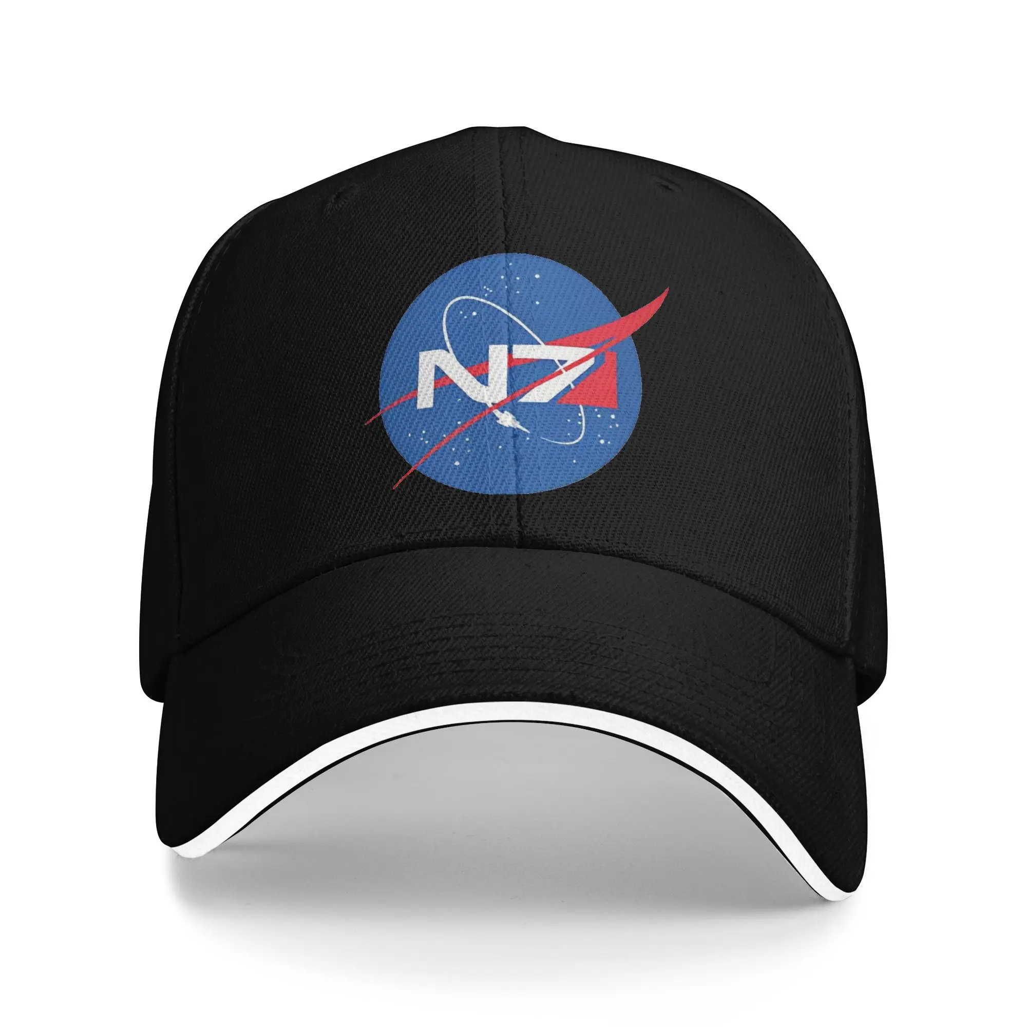 N7 Mass Effect Sandwich Hats Adult ,Outdoor,Baseball Caps  Hat Adjustable Snapback Caps Sun Caps Summer Cap