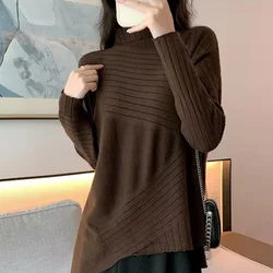 2022 Autumn Winter Women Sweater Turtleneck Cashmere Sweater Women Knitted Pullover Fashion Keep Warm Loose Tops