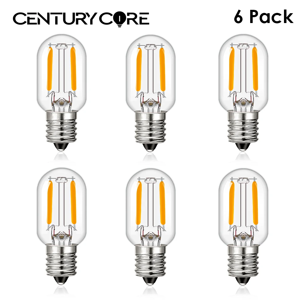 

Mini Tube T22 Light Bulb Led E14 220V E12 Edison 1W Filament Salt Lamp Pendant Chandelier Vintage Indoor Christmas Decoration