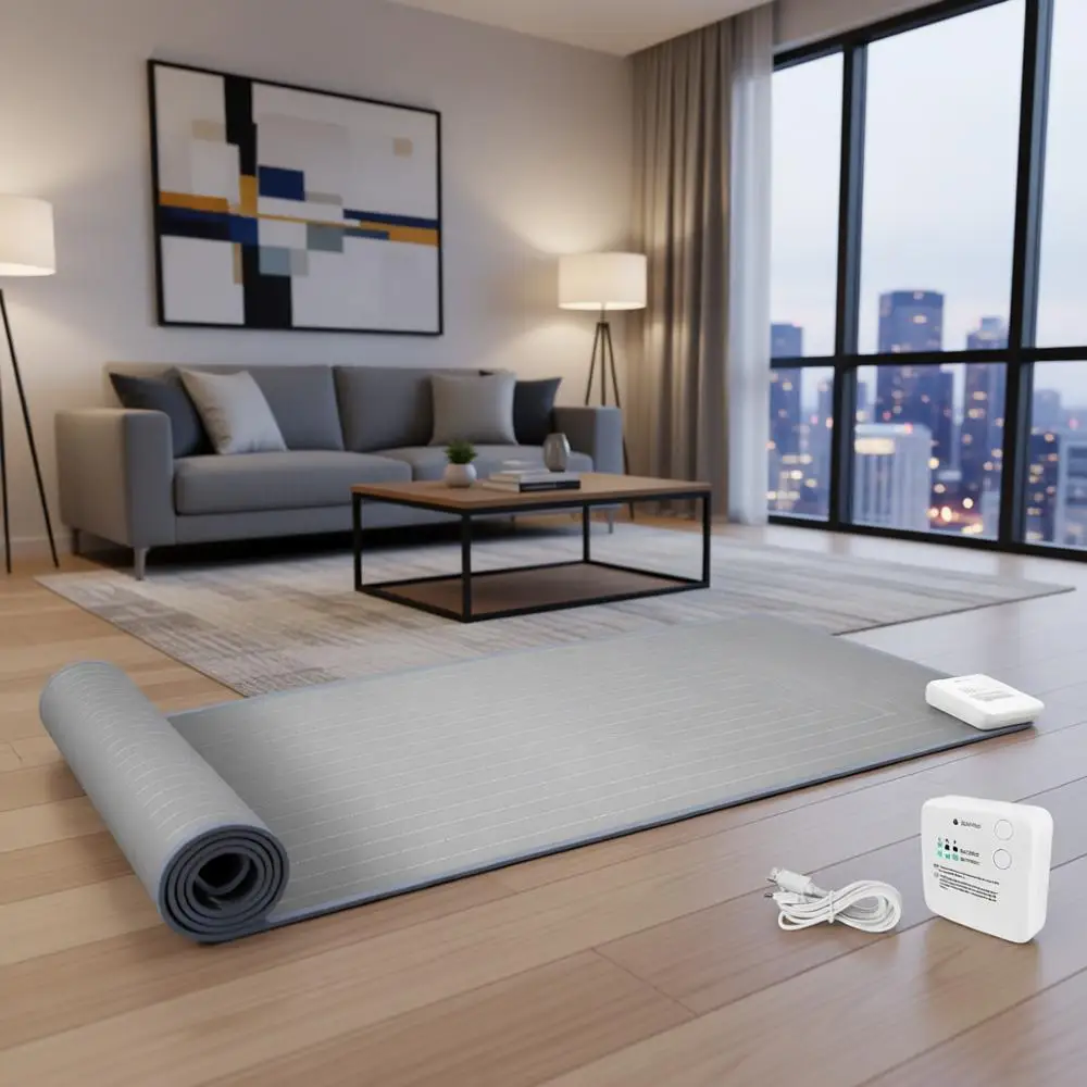 

Rechargeable Pet Shock Mat, 59x15 Cat Repellent Mat, Training Pads, Keep Dogs and Cats Off Couch, Bed, Indoor Dent Mat (Grey)