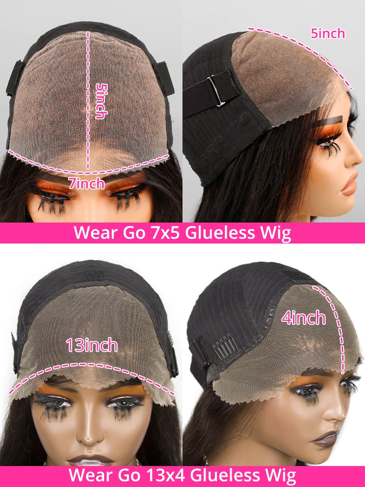 วิกผมสำเร็จรูปแบบไม่ต้องใช้กาว 250% ความหนาแน่น พร้อมส่ง ไฮไลท์สีออมเบร วิกผมลอนสีน้ำตาล 13x4 HD Lace Frontal วิกผมแท้จากผมมนุษย์ วิกผมลอนลึกแบบคลื่นน้ำ