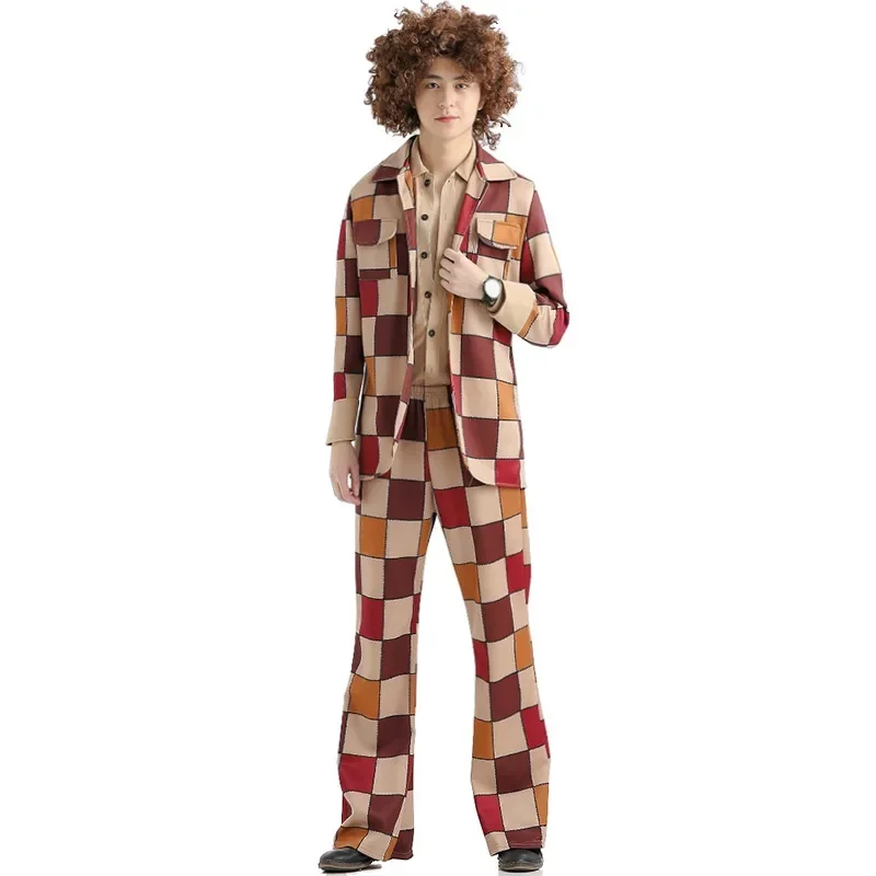 ريترو 60s 70s ديسكو الهبي زي للرجال والنساء فستان حفلة تنكرية للهالوين