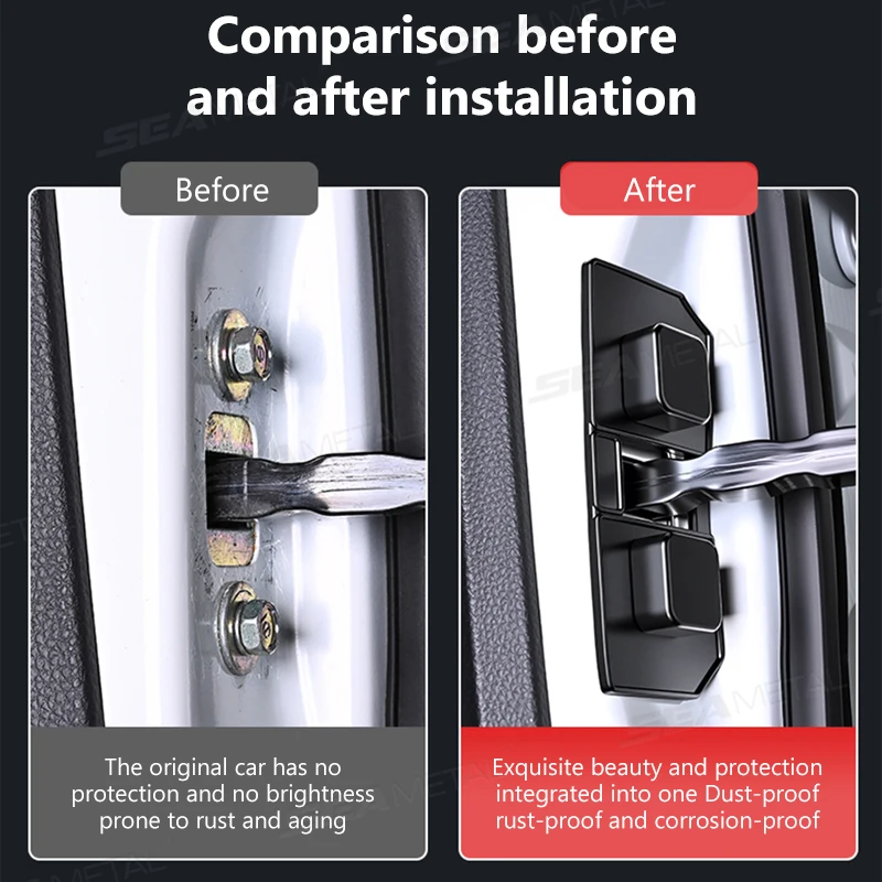 SEAMETAL Car Door Shockproof Cushion Waterproof Silicone Shock Absorber Reduce Noise Universal Self-Adhesive Protective Cover