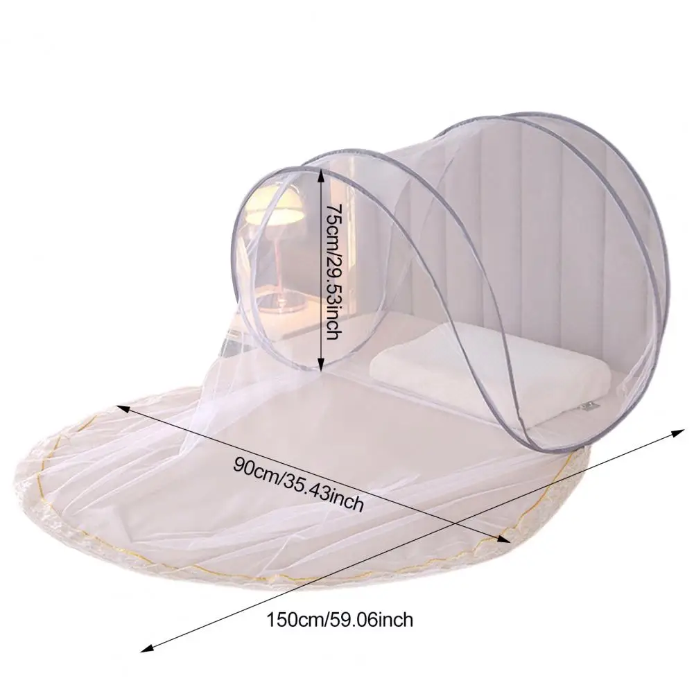 Portable Mosquito Net for Bed - Foldable Travel & Camping Bug Net with Adjustable Belt, Fine Mesh for Dorms & Outdoor Use
