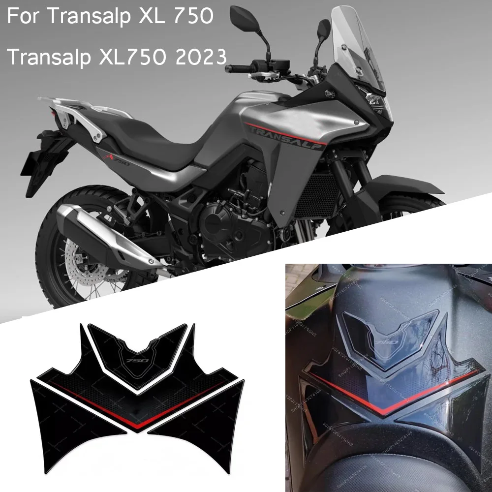 

For Honda Transalp XL 750 2023 Limited Edition 3D Epoxy Resin Motorcycle Tank Pad Protection Sticker kit New Decorative Decal