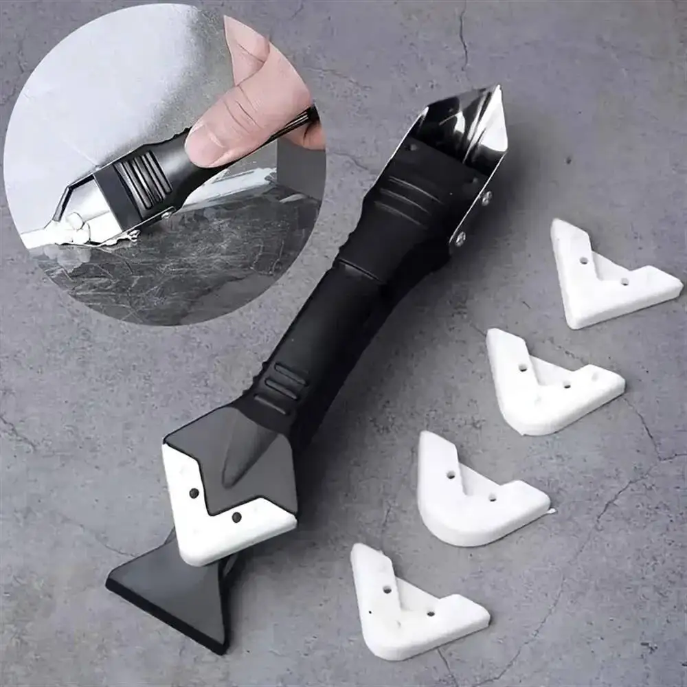 

5 In 1 Caulk Remover Tools Kit Grout Removal Sealant Finishing Glue Angle Scraper Tool For Window And Sink Renovations