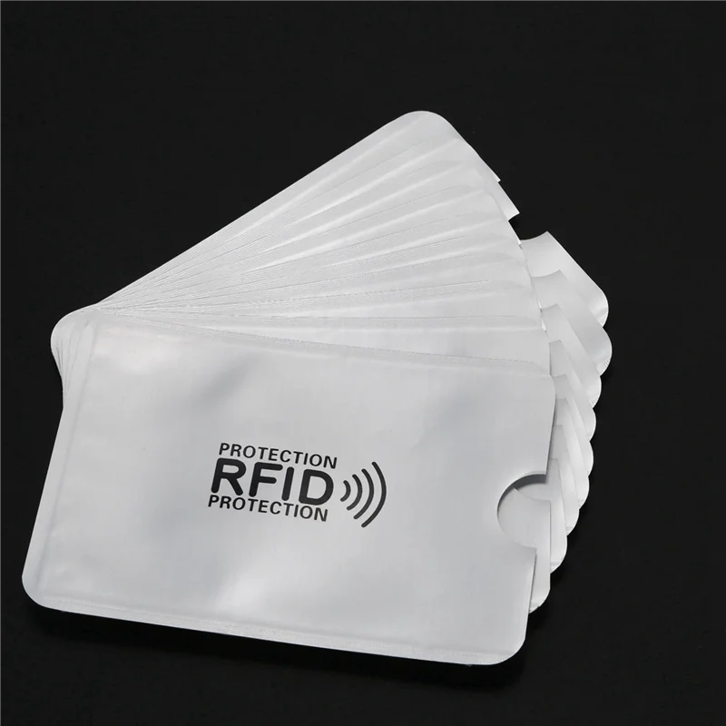 30 pezzi di foglio di alluminio anti-smagnetizzazione copertura della carta borsa di schermatura RFID carta di credito NFC spazzola antifurto protezione della carta d'identità-Y47A