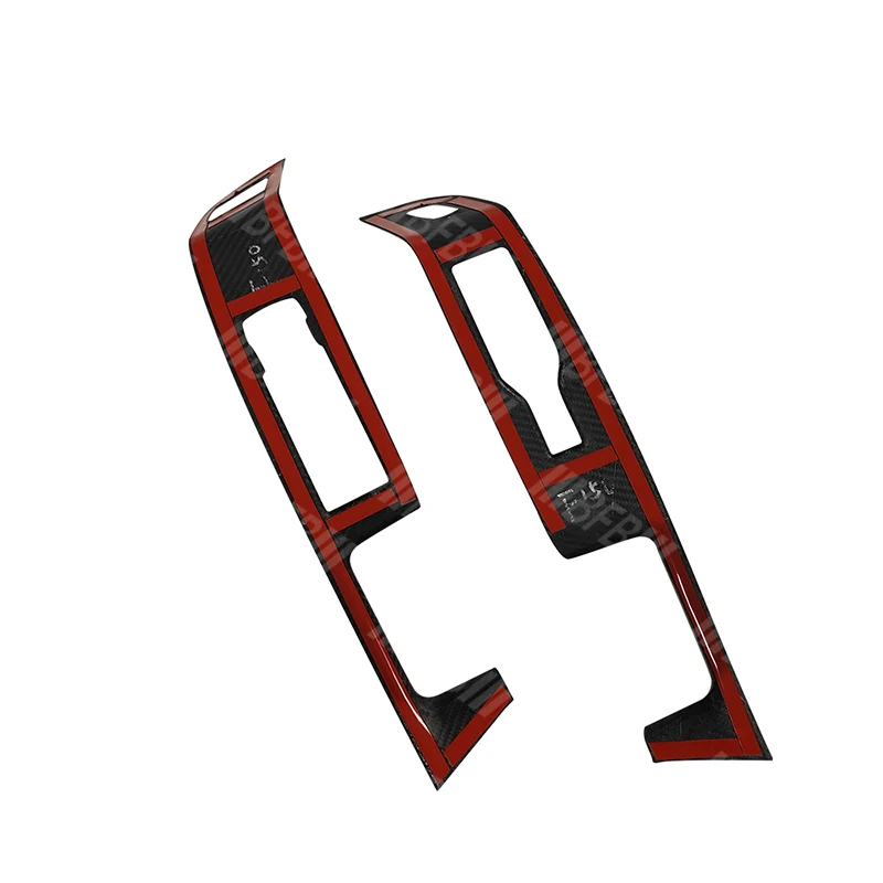 Interior Accessories Carbon Fiber Front Door Window Lift Button Switch Panel Cover Trim for Ford F150 2021up
