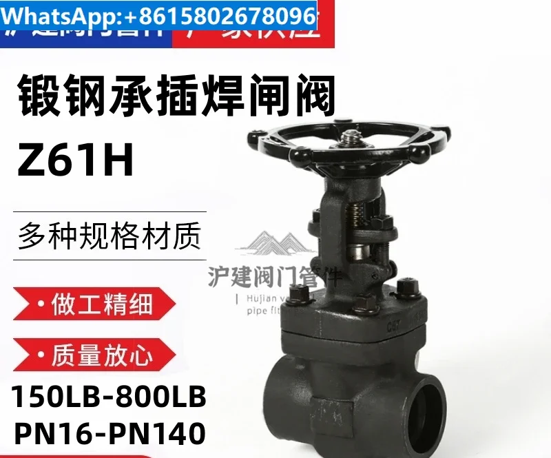 Z61H-800LB Forged Steel Socket Welding Gate Valve High Temperature and High Pressure Heat Transfer Oil Steam 425 ° C