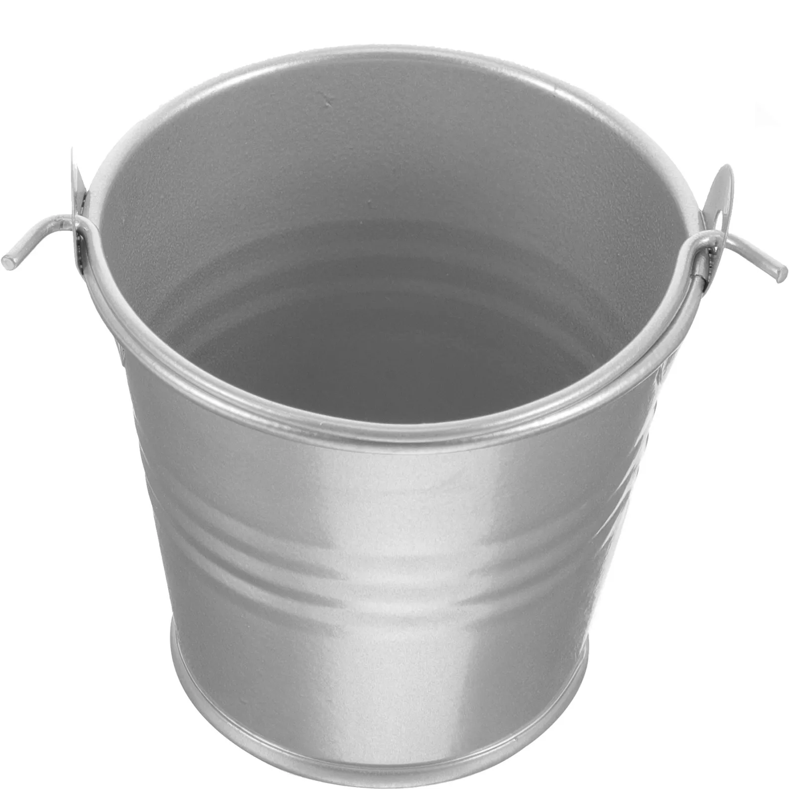 Sturdy Portable Iron Flowerpot Vintage Style Metal Flower Bucket for Indoor Outdoor Decor Gardening Succulent Display Front