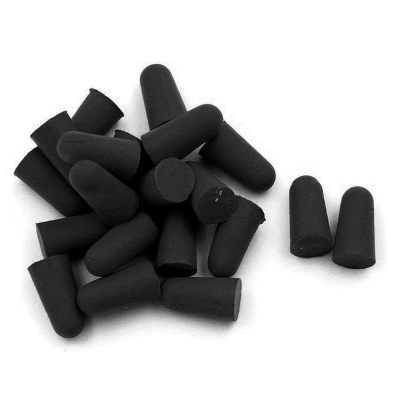 10 Pairs Black Sponge Foam Ear Plugs Anti Noise Snore Earplug Comfortable For Study Sleep