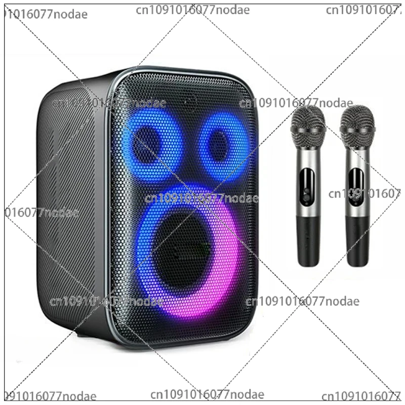 60W 200 Karaoke Party Speaker Supports Wired Mic Guitar Input Syncs Audio across 100+ Speakers Stereo Pairing Support AUX IN/TF