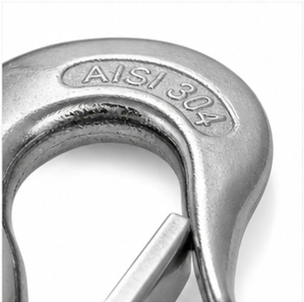 2Pcs Stainless Steel Lifting Hook Strong Bearing Capacity Rust Proof Wear Resistant Heavy Duty Cargo Hook for Construction