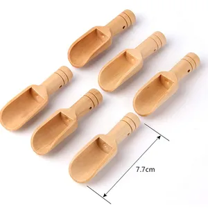 10/20 PCs Mini -Löffel aus Holzte Tee Löffel Kaffee Gewürze Gewürze Gewürze Badezimmer Salztropfen 10 Hauptverkäufe Dropship Kitchen - №9