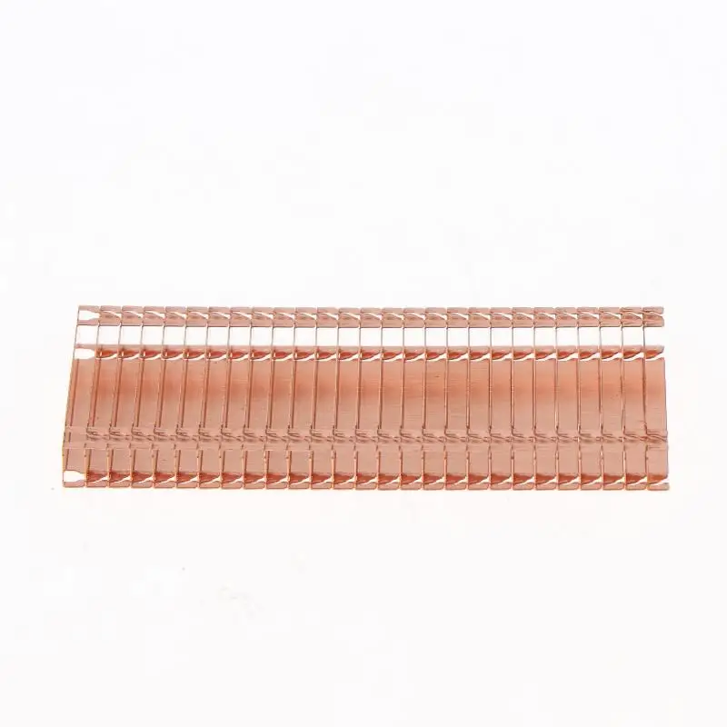 5.5x28x65mm Copper Fin Heat Sink Radiator Cooling Cooler For Heat Pipe Heatsink Computer Accessory Supply For Project Use