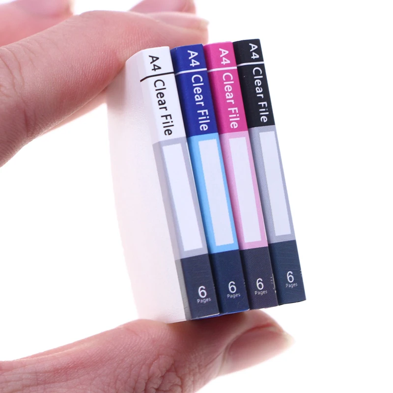 1:12 Puppenhaus Miniatur Datei Buch Ordner Binder Simulation Büro Dokument Organizer Modell Decora Spielzeug Puppenhaus Zubehör