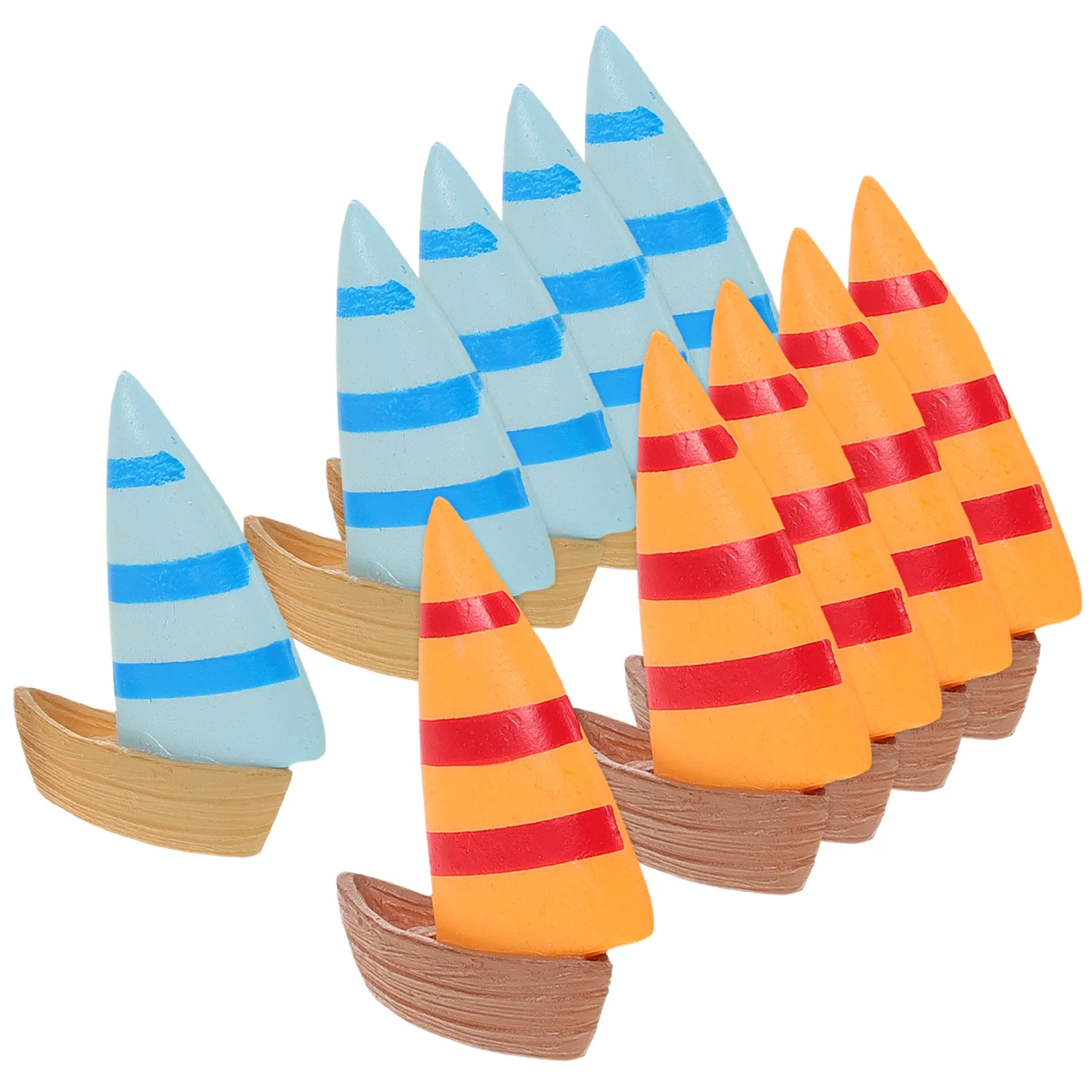 

10 Pcs Mini Sailboat Ornaments Creative Decorations for Pot Plants Sailboat Bonsai Decor Landscape DIY