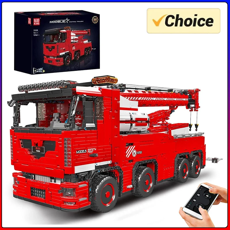 

Mould King 19008 Technical Car Building Block The Remote Control Tow Truck Model Assembly Car Brick Toys Kids Christmas Gift
