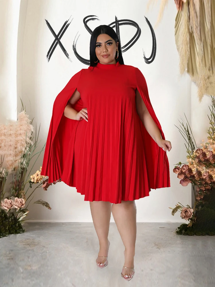 Elegante e chique feminino solto vestido de chiffon plissado, sexy vestidos curtos ousada, verão, plus size, Dropshipping, atacado