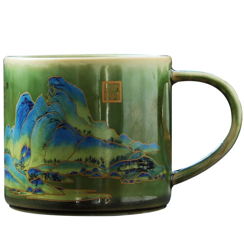 

Ceramic hot coffee, water heat of sublimation sensitive color magic cup