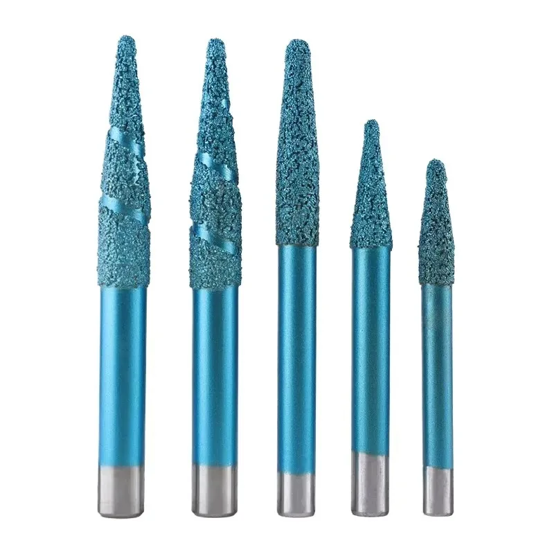 Diamond Sand Stone CNC Engraving Machine Tool Woodworking Featuring Brazing Taper Milling Cutter Sintering Machinery Parts - view 2