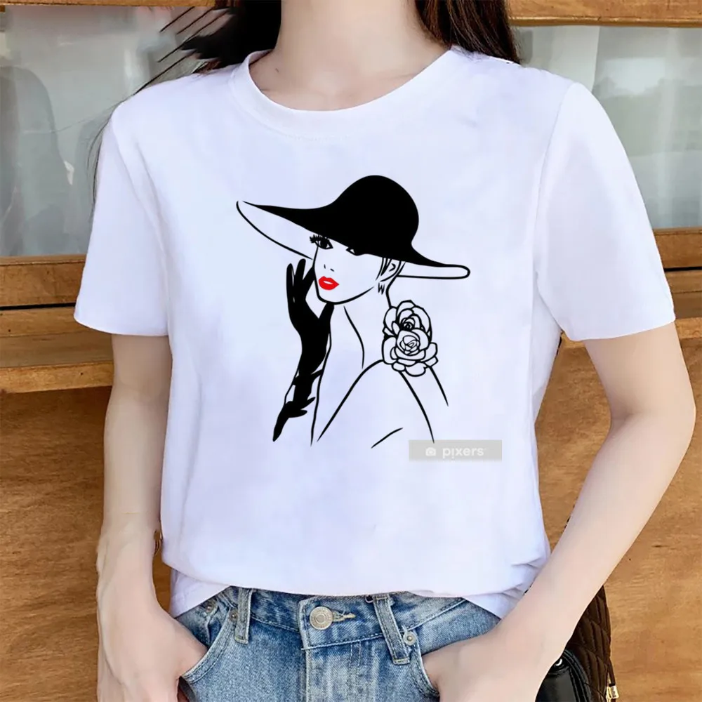 Fashion Printed Women's Short-sleeved T-shirt Base Oversized T Shirt  Tops  Women Clothing  Harajuku