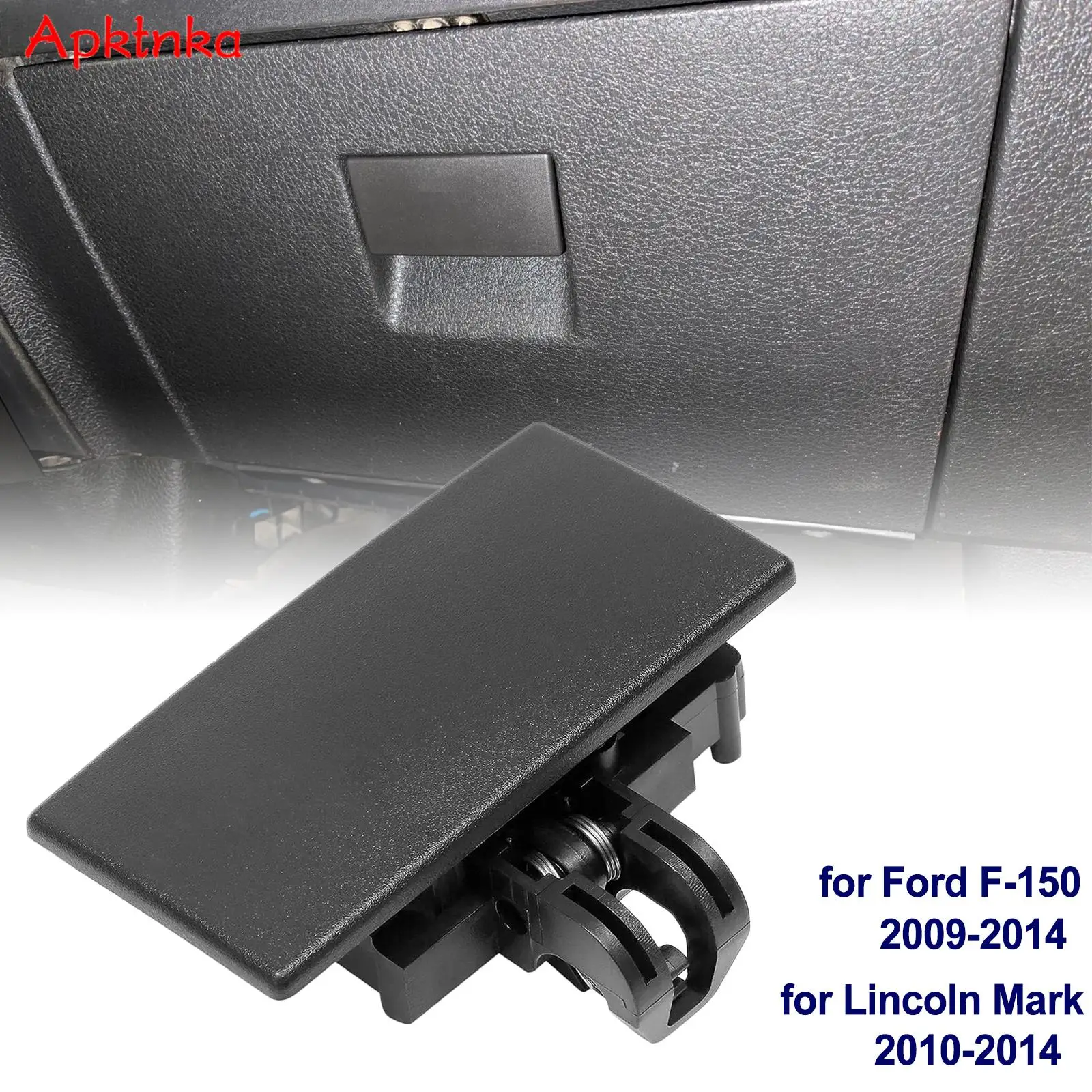 Car Glove Box Lock Latch Handle For Ford F150 F250 Lincoln Mark LT 2009-2014 Compartment Lock Black BL3Z-1506072-AF Replacement