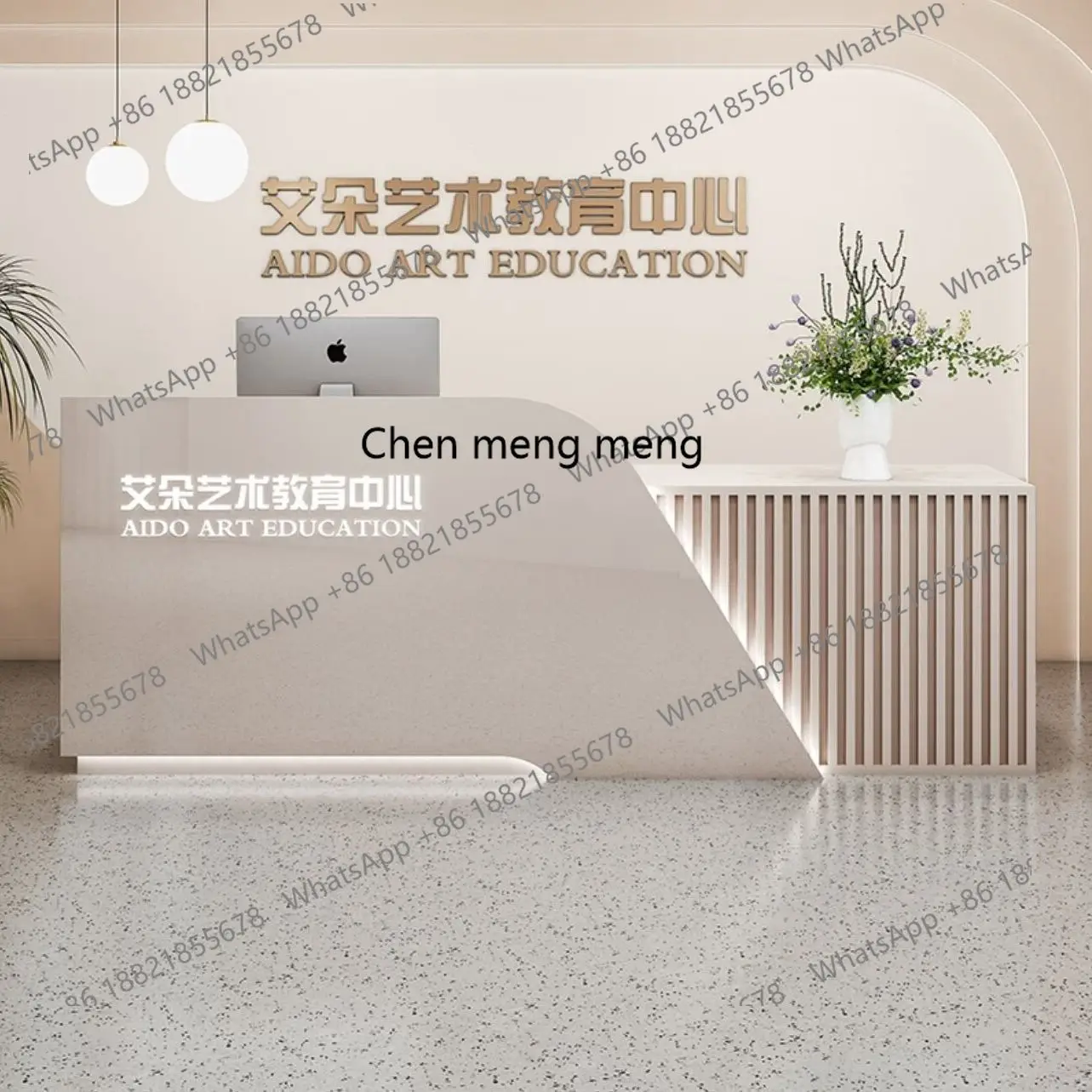 Pagina di cassa Negozio di abbigliamento moderno e semplice Negozio di armadietti per saloni di bellezza Reception aziendale commerciale