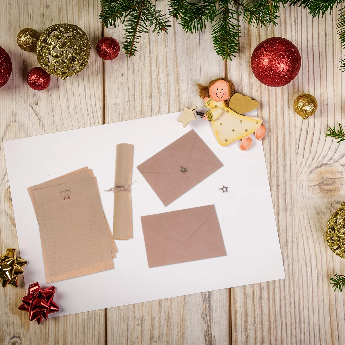 

Набор бумаги для писем, рождественский винтажный поздравительный бумажный конверт, вечерние канцелярские принадлежности, наклейка для письма, пожелания, случайный узор