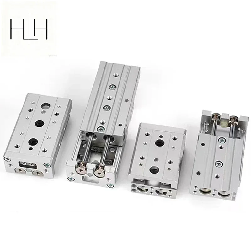 HLH MXS Series Pneumatic Linear Air Slide Table Cylinder Bore 6/8/12/16/20/25mm 10 20 30 40 50 75 100mm Stroke MXS25-150 MXS25-1