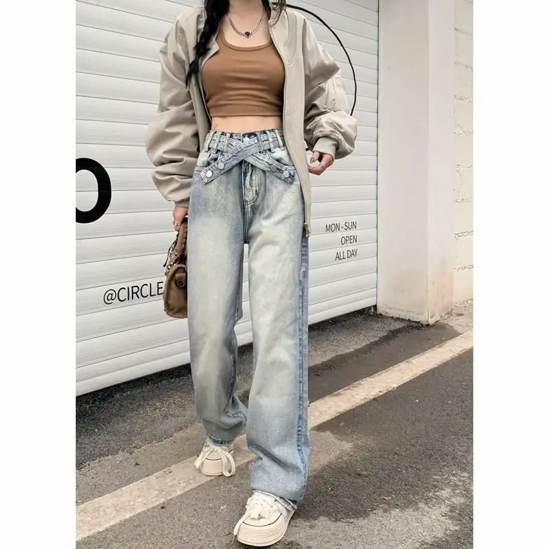 

Джинсы с низкой посадкой Y2K 2000-х годов Одежда Качественная текстура Материал Женские джинсовые брюки Модные удобные прочные износостойкие