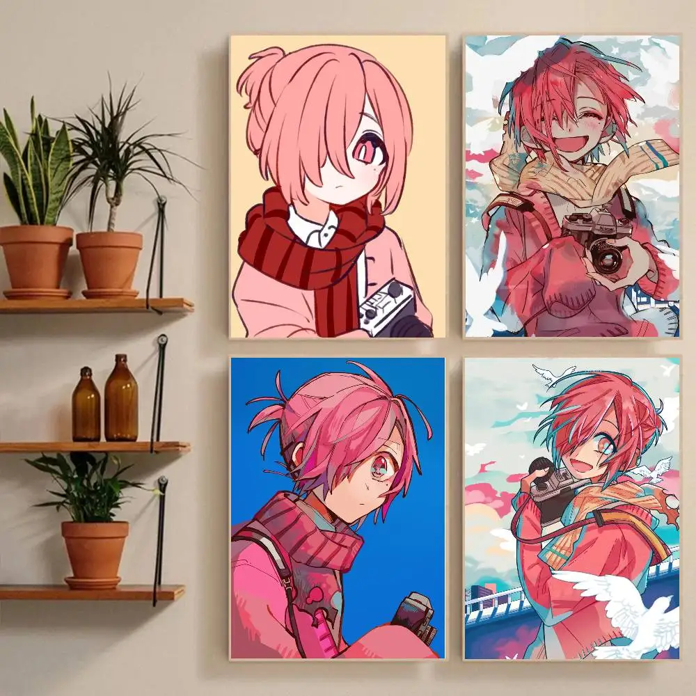 1 Stück Anime Tbhk Cute Mitsuba Poster Aufkleber Druck Wasserdichte Wandkunst für Wohnzimmer Schlafzimmer Heimdekoration