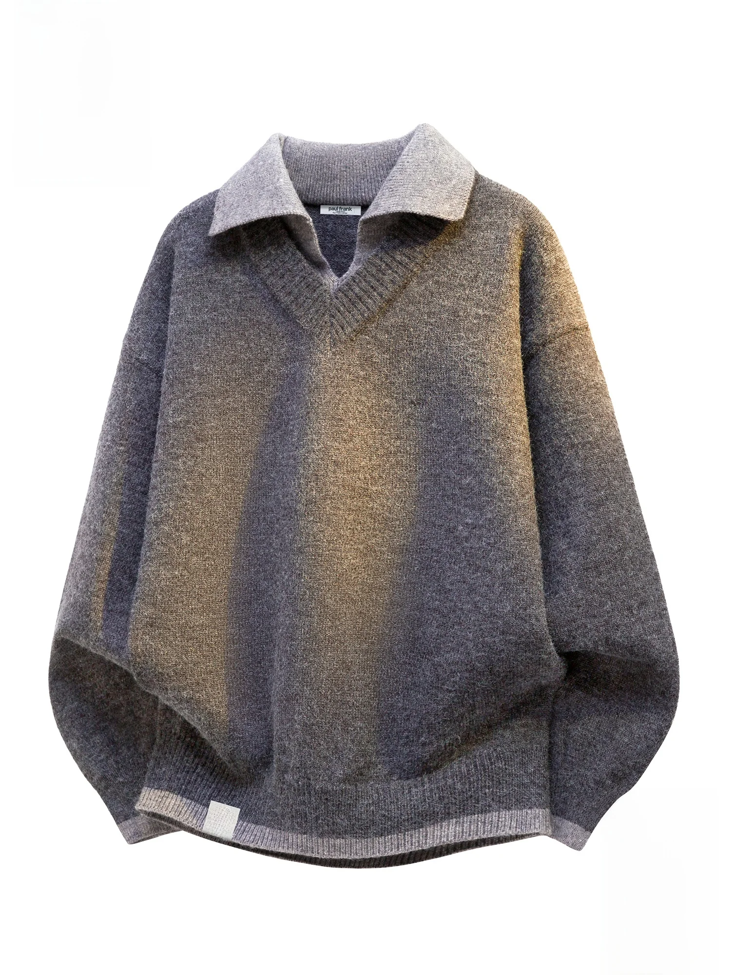 

PaulFrank American Retro Monkey Collar Loose Knitted Sweater for Men Casual Sle Spring Season Comfortable Soft Material