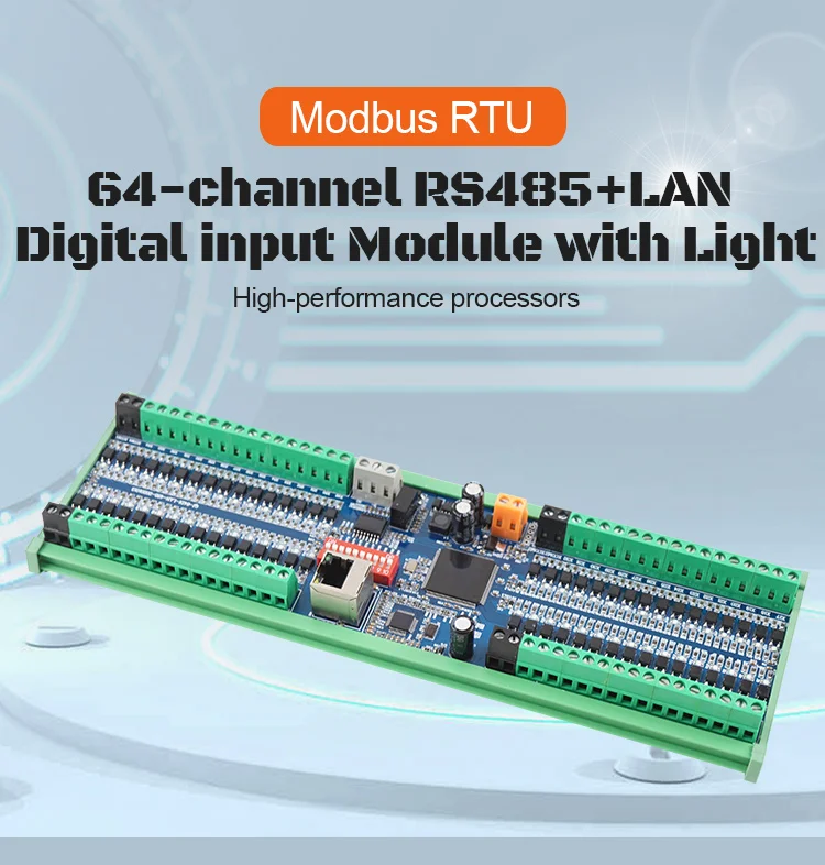 AoShangMing 64-Channel RS485 Lan Input Module 24VDC DI Board OSM-64DI-TL