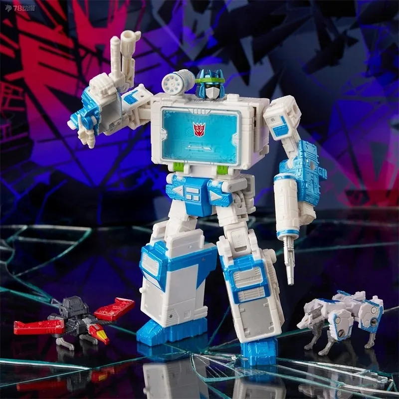 ของเล่นโมเดลแอ็คชั่นฟิกเกอร์แท้จาก Hasbro Transformers Shattered Glass Sound Wave Blaster Rewind Voyager Class รุ่นใหม่