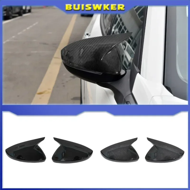 Carbon Fiber Add On Style Side Door Rearview Mirror Covers For Peugeot 208 2020-2023 Peugeot 308 2014-2020 508 2008